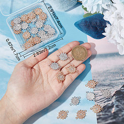 40 Stück 2 Stile Legierung Kristall Strass Anschluss Charms&nbsp;FIND-SC0025-27