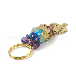 Брелок с подвеской из натурального драгоценного камня чакры KEYC-JKC00414-01