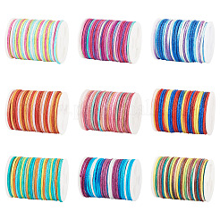 9 Rolle 9 Farben segmentgefärbter Polyesterfaden&nbsp;NWIR-TA0001-37A