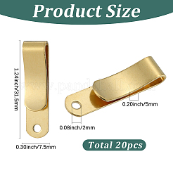 20 шт. латунные зажимы для галстука&nbsp;KK-SC0007-10C