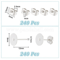 Фурнитура для сережек-гвоздиков из хирургической нержавеющей стали 316 STAS-UN0058-53