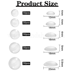 Cabochon in vetro trasparente 150 pz 5 stili&nbsp;GGLA-SZ0001-26