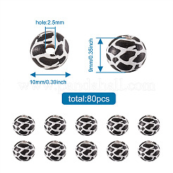 Набивные натуральные деревянные бусины&nbsp;WOOD-TA0001-57