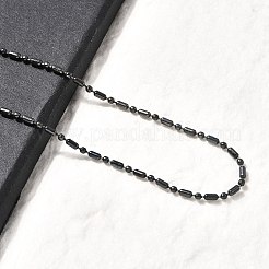 Ожерелья из цепочек-столбиков из нержавеющей стали 201 толщиной 2 мм&nbsp;NJEW-C097-01B