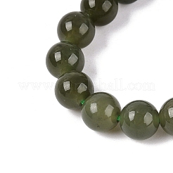 Colliers de perles rondes en jade naturel du Myanmar&nbsp;NJEW-Q150-01