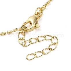 Латунные кубические цирконии плоские круглые кресты подвески ожерелья&nbsp;NJEW-R100-02G