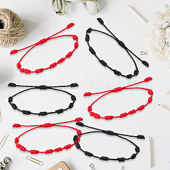 10 bracciale intrecciato in nylon e poliestere di 2 colori per donna e uomo&nbsp;BJEW-SC0001-81