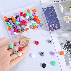 96 шт. 12-цветные бусины из пищевого экологически чистого силикона для счетов&nbsp;SIL-SC0001-87C