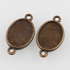 Le impostazioni del connettore in lega cabochon ovale&nbsp;PALLOY-N0087-10AB-NF