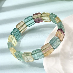 Bracelets extensibles en perles de fluorite naturelle pour femmes et hommes&nbsp;BJEW-D461-02C
