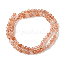 Нити бусин из натурального золота из солнечного камня&nbsp;G-H336-A05-02