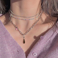 Подвески из натуральных и синтетических драгоценных камней в стиле 18 шт.&nbsp;G-KS0001-13