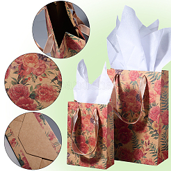 8 шт. 2 стиля бумажная упаковка с принтом в виде розы rotro&nbsp;ABAG-BBC0001-32