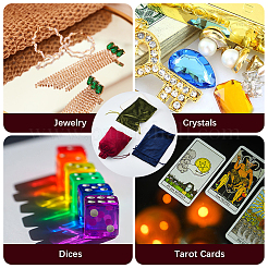 4 шт. 4-х цветные прямоугольные бархатные мешочки с завязками&nbsp;TP-CN0001-35A