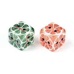 Печатные прозрачные акриловые бусины TACR-T028-75M