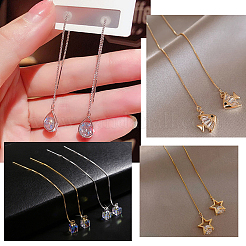 3 пара 3 цветов 925 фурнитуры для сережек-гвоздиков из стерлингового серебра STER-BBC0001-40