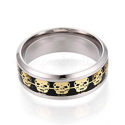 201 широкополосное кольцо из нержавеющей стали&nbsp;RJEW-T005-10-21C