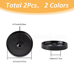 2 шт. 2-х цветные плоские круглые фарфоровые курильницы DJEW-FH0001-27