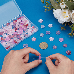 110шт 11 стиля прозрачные стеклянные бусины&nbsp;GLAA-DR0001-09