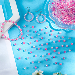 5 couleurs perles acryliques transparentes&nbsp;MACR-PA0001-03A-02