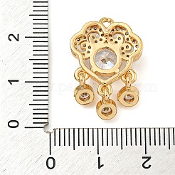 Латунные микропаве прозрачные подвески с фианитом&nbsp;LS-ZIRC-U003-01G-08