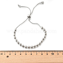 Латунные круглые бусины слайдер браслеты для женщин BJEW-D317-13P