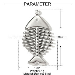 Подвески из нержавеющей стали 304&nbsp;STAS-OY001-18P