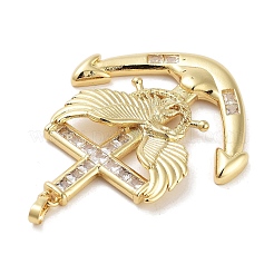 Покрытие стойки латунь микропаве прозрачные подвески из кубического циркония&nbsp;KK-Z064-08G