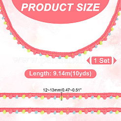10 ярд полиэстеровых лент для помпонов с кисточками DIY-GA0007-35A