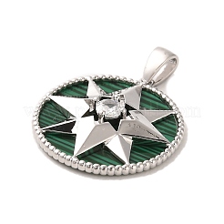 Латунные микропаве прозрачные подвески с фианитом&nbsp;KK-P260-30P