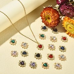 40 stücke 8 farben legierung strass anhänger&nbsp;RB-CJ0001-01
