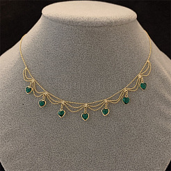 Ожерелья с подвесками из латуни с фианитами&nbsp;FS-WGB563A-01