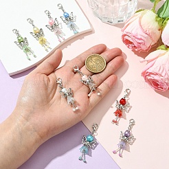 9 шт. 9-х цветный ангел из акрила HJEW-YW00083