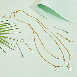 40 шт. 2-х цветный удлинитель цепи из нержавеющей стали 304 STAS-UN0053-93