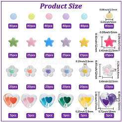 Акриловые бусины смешанного стиля&nbsp;OACR-PA0001-07