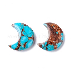 Zusammengesetzte Cabochons aus natürlichem Bronzit und synthetischem Türkis&nbsp;G-K317-B05