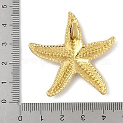 304ステンレスペンダント  イオンプレーティング（ip）  ヒトデ  18KGP本金メッキ  43.5x43x7mm  穴：5.5x3mm&nbsp;X-STAS-D376-11B-G