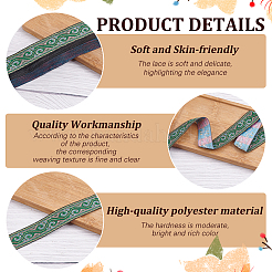 9 м плоские полиэстеровые ленты в этническом стиле SRIB-WH0011-101A