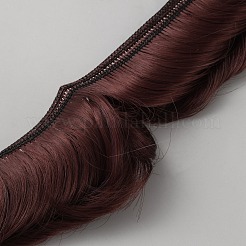 高温ファイバー人形のヘア前髪  DIY人形製作用品  ココナッツブラウン  980~1000x50mm&nbsp;DIY-WH0588-95D