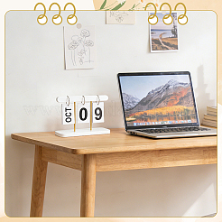 Rechteckiger ewiger Tischkalender aus Eisen und Holz&nbsp;AJEW-WH0596-902