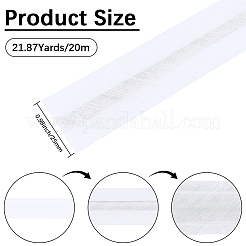 Косая бейка из поликоттона с двойным сгибом OCOR-WH20006-22A