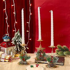 3 шт. 3 стиля рождественской тематики железный и пластиковый подсвечник&nbsp;AJEW-OC0014-47