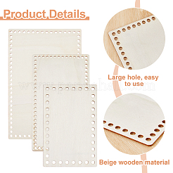 5 шт. 3-х видов деревянных донышек для корзин&nbsp;DIY-HS0002-15
