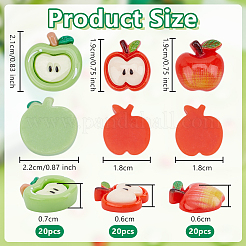 60шт 3 стиля непрозрачные кабошоны из смолы&nbsp;RESI-OC0001-73