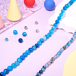 2 нить 2 стиля окрашенных натуральных бусин из агата с рисунком в виде вен дракона G-TA0002-44