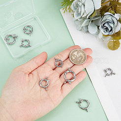 8 шт. 4 стиля 304 нержавеющая сталь гладкая поверхность пружинные застежки кольца STAS-GO0001-23