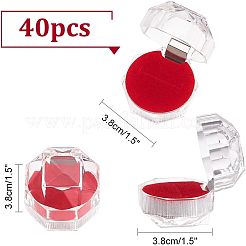 40 scatola porta-anelli in plastica trasparente ottagonale&nbsp;CON-CA0001-020
