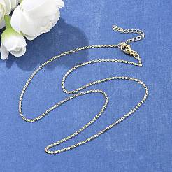 Ожерелье из латунных кабельных цепей для женщин NJEW-P265-08G