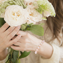 120 шт. 4 размера натуральных бусин розового кварца G-HY0001-01