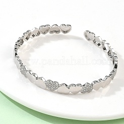 Латунь микро проложить Цирконом браслеты&nbsp;BJEW-C144-02P